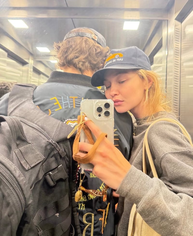 Gigi Hadid posted a sweet photo on Instagram leaning against her boyfriend’s shoulder.