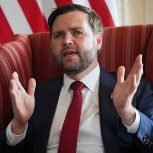SEVENOAKS, ENGLAND - AUGUST 8:  U.S. Vice President JD Vance speaks during a meeting with British Foreign Secretary David Lammy at Chevening House on August 8, 2025 in Sevenoaks, England. US Vice President JD Vance and UK Foreign Secretary David Lammy are meeting for an official bilateral discussion at Chevening House, the Foreign Secretary's Grade I-listed summer residence near Sevenoaks in Kent, where Lammy is hosting the Vance family for the start of their UK holiday. Vance's itinerary is expected to also include a stay in the Cotswolds and a visit to Hampton Court Palace, and comes just weeks after US President Donald Trump vacationed in Scotland. (Photo by Kin Cheung - Pool/Getty Images)