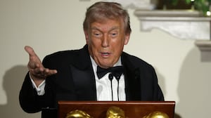 WASHINGTON, DC - DECEMBER 11: U.S. President Donald Trump delivers remarks during the Congressional Ball at the Grand Foyer of the White House on December 11, 2025 in Washington, DC. President Trump hosted congressional members at the White House to celebrate the holiday season. (Photo by Alex Wong/Getty Images)