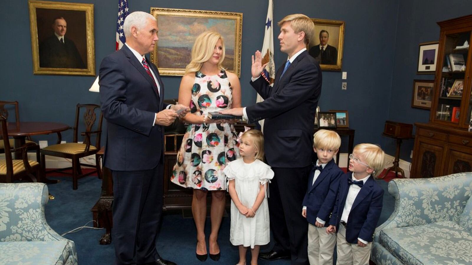Nick Ayers (right) is the former Chief of Staff for Vice President Mike Pence (left).