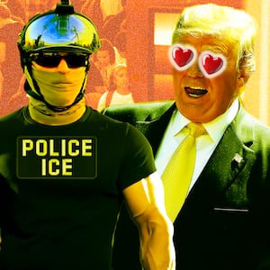 Donald Trump, ICE police photo illustration
