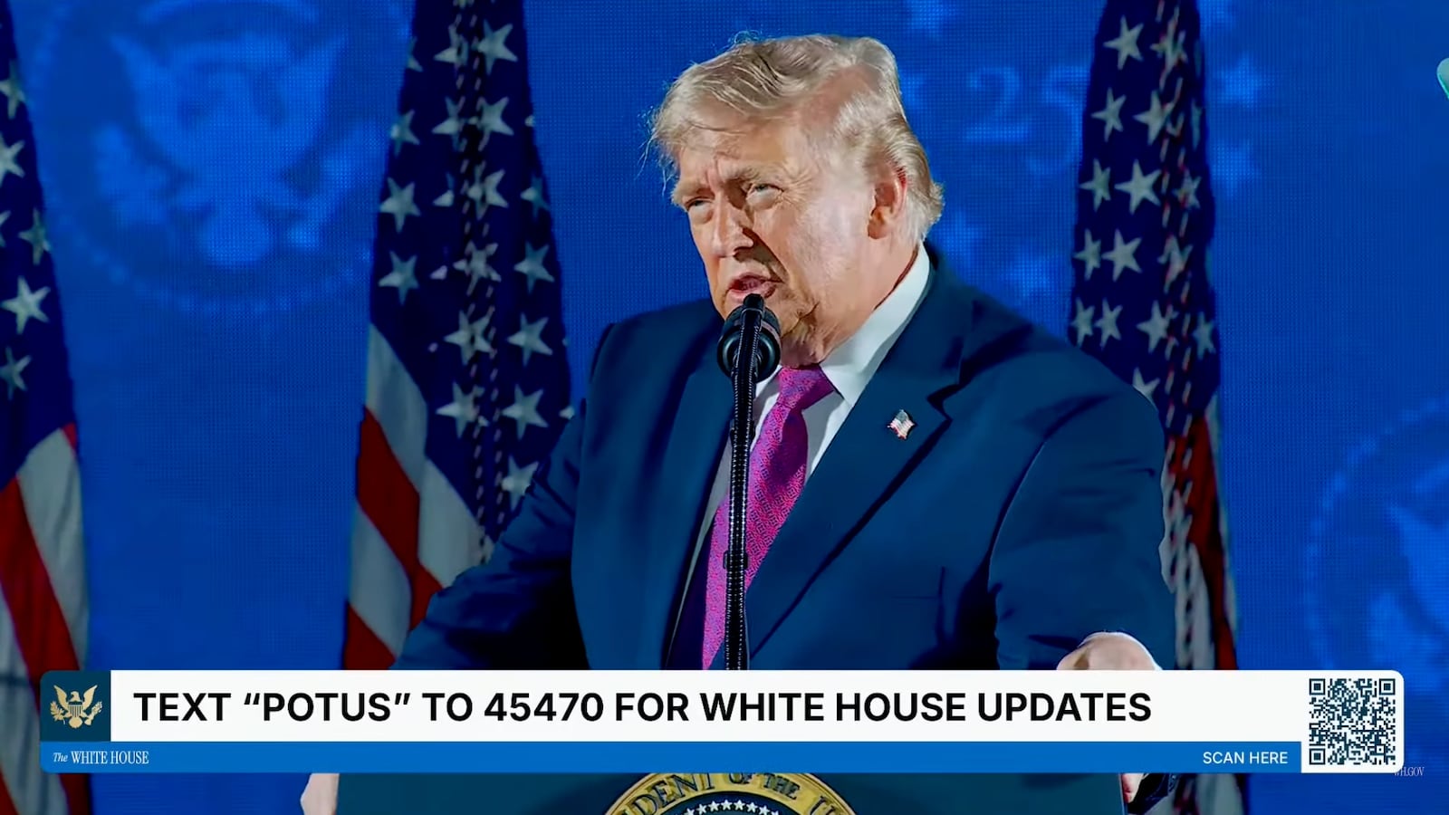 The White House's "Trump TV" station showed the president's July 3 speech in front of Mt. Rushmore.
