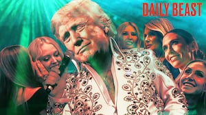 Donald Trump with his fan club