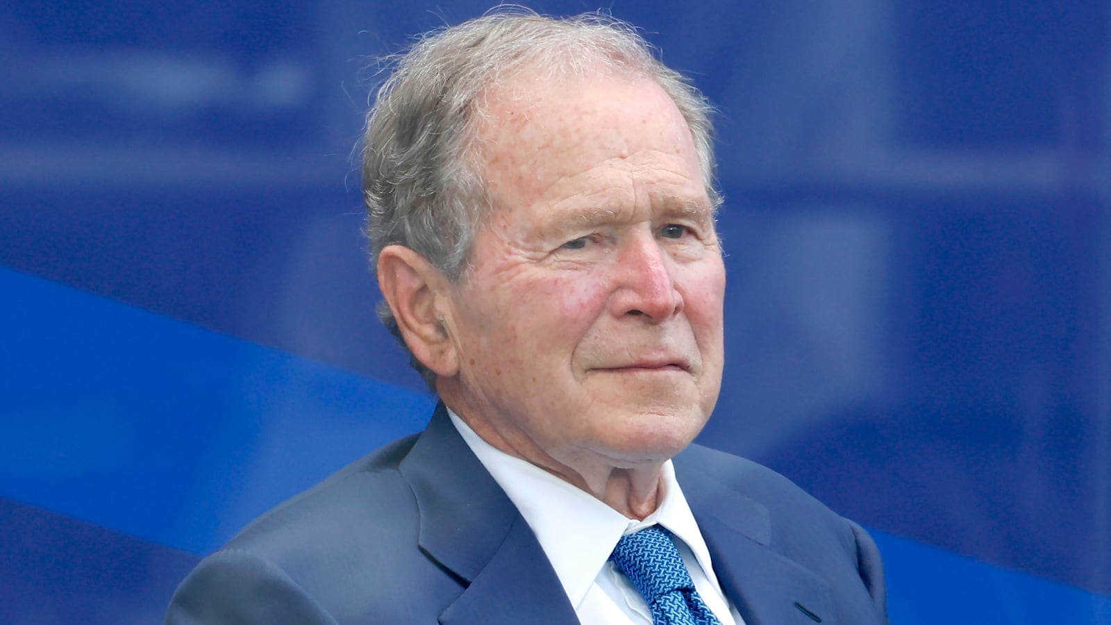 Former President George W. Bush attends the dedication ceremony for the opening of the Barack Obama Presidential Center, in John Lewis Plaza, on June 18, 2026 in Chicago, Illinois.