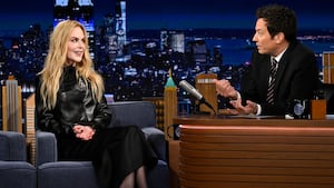 Actress Nicole Kidman during an interview with host Jimmy Fallon on Monday, March 2, 2026.
