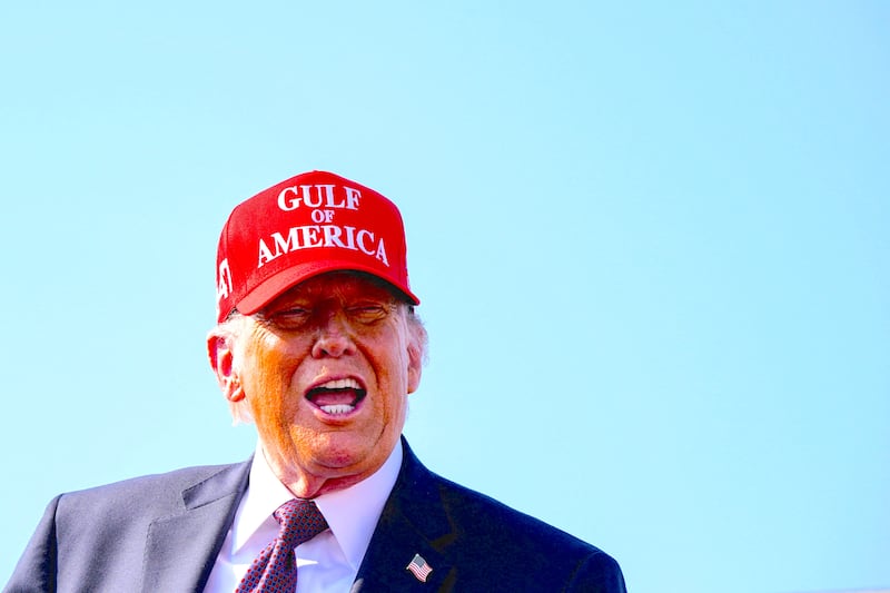 President Donald Trump delivers remarks at the Port of Corpus Christi in Corpus Christi, Texas, U.S., February 27, 2026.