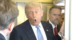 Donald Trump on Air Force One.