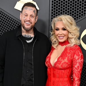 Jelly Roll and Bunnie Xo at the Grammy Awards in February 2026.
