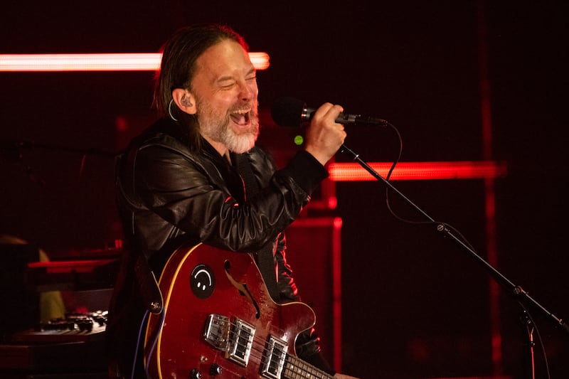 Musician Thom Yorke, founding member of Radiohead, performs onstage with The Smile in 2022.