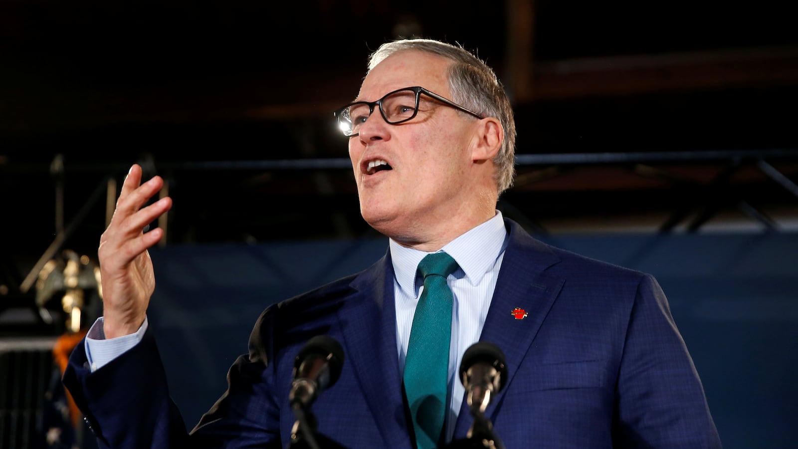 Washington state Governor Jay Inslee speaks during a news conference to announce his decision to seek the Democratic Party's nomination for president in 2020 at A&R Solar in Seattle, Washington.