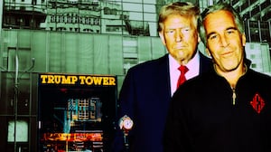 Donald Trump, Jeffery Epstein, Trump tower photo composite