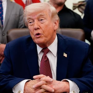 U.S. President Donald Trump speaks about research into mental health treatments in the Oval Office of the White House in Washington, D.C., April 18, 2026. REUTERS/Nathan Howard