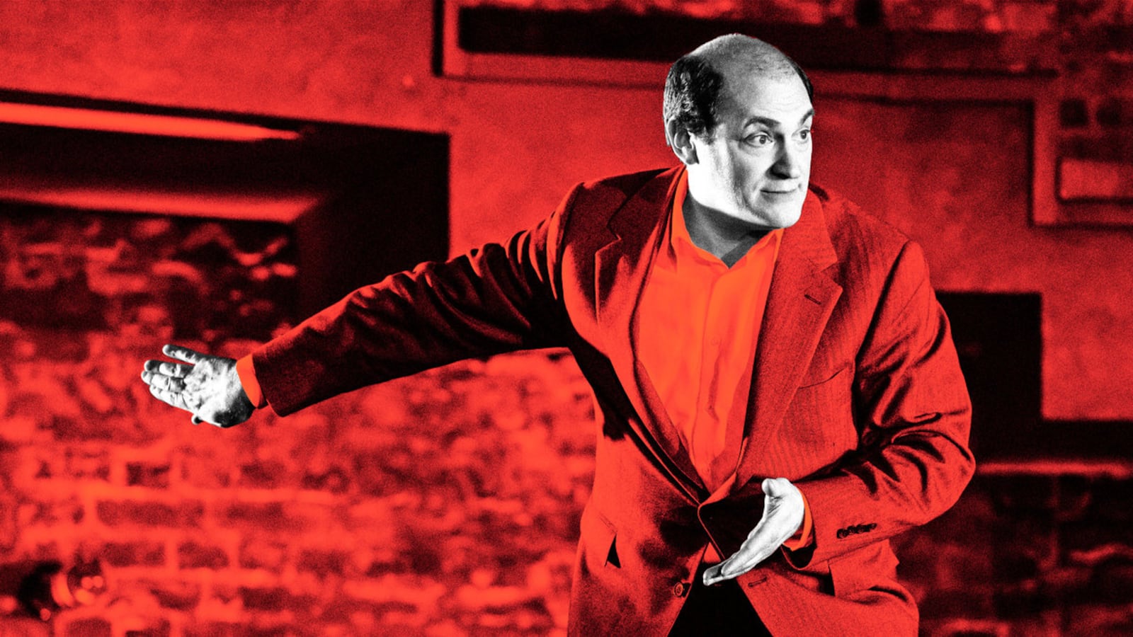 A photo illustration of Michael Stuhlbarg