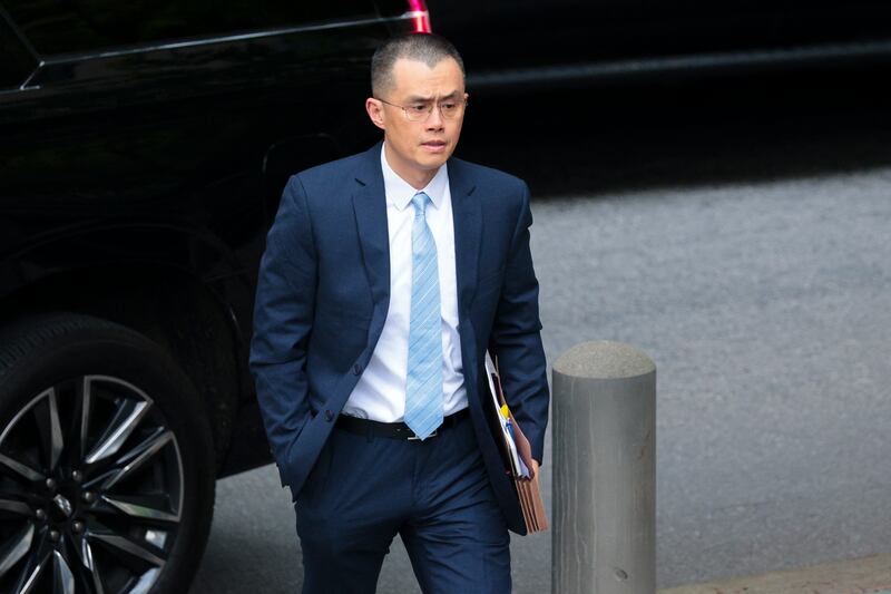 Former Binance CEO Changpeng "CZ" Zhao arrives at federal court in Seattle, Washington, on April 30, 2024.