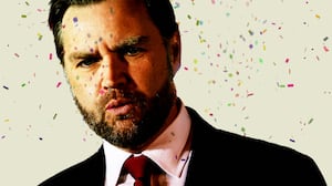 JD Vance with confetti