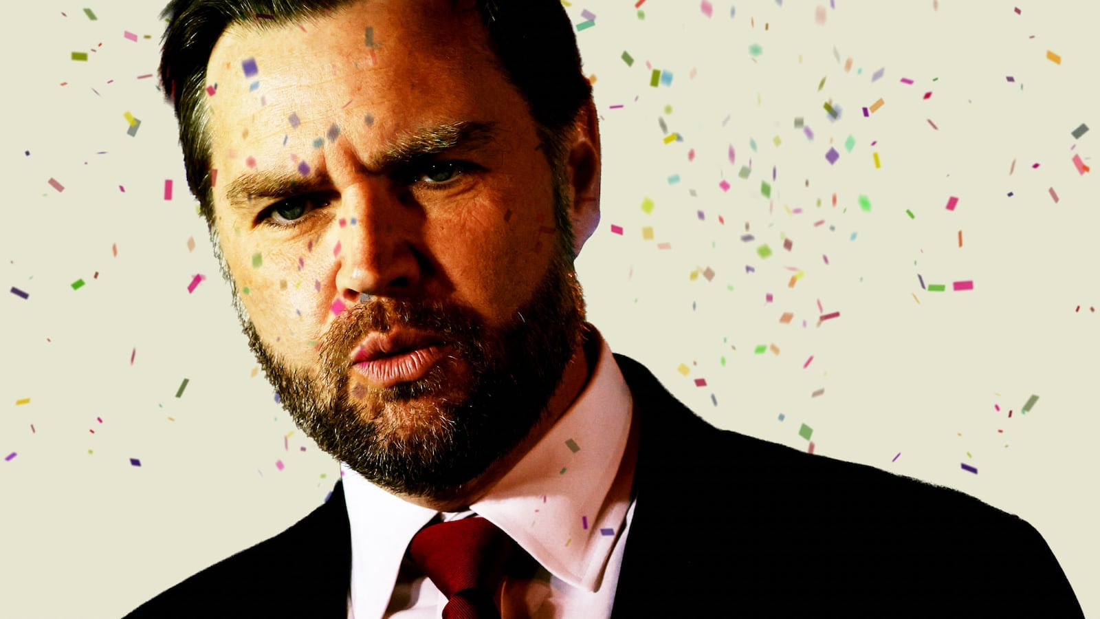 JD Vance with confetti