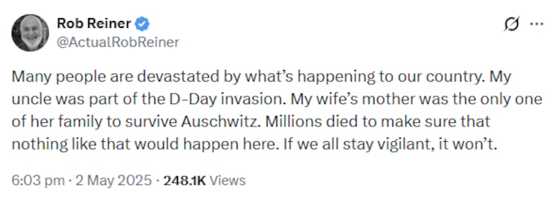 Rob Reiner on Trump 2