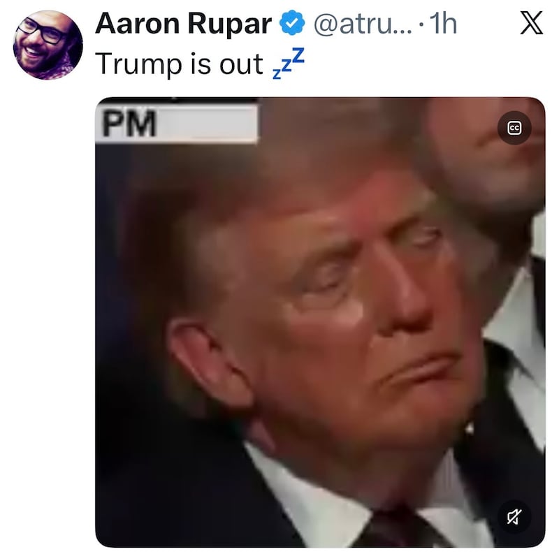 Trump was seen struggling to keep his eyes open at Graham's funeral.