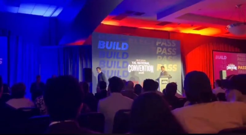 Vivek Ramaswamy leaves the stage early at the Young Americans for Liberty conference.