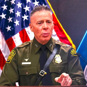 Border Patrol Commander Gregory Bovino speaks during a press conference at the Bishop Henry Whipple Federal on January 22, 2026 in Minneapolis, Minnesota.