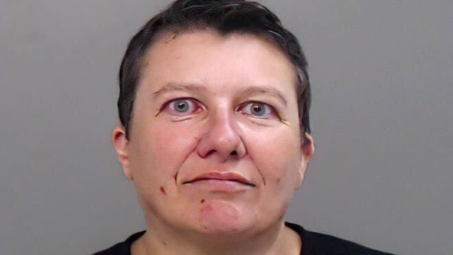 A mugshot of Pascale Cecile Veronique Ferrier, 56, a Canadian-French dual citizen convicted of mailing letters containing the deadly poison ricin to then-President Donald Trump who was sentenced Thursday to 21 years in prison.