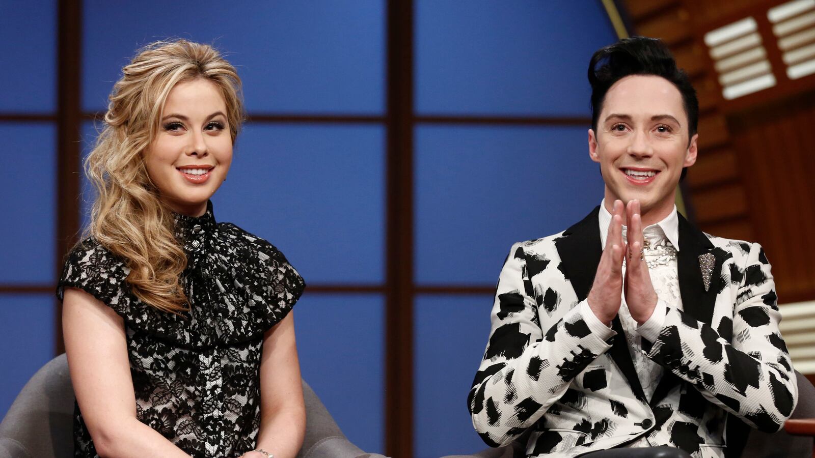articles/2014/04/22/johnny-weir-and-tara-lipinksi-set-for-kentucky-derby-correspondence-blogger-susie-bubble-to-write-a-book/140422-weir-lipinski-cheat_obkv2e