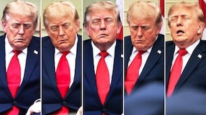 Donald Trump asleep at the Pentagon during the September 11 memorial