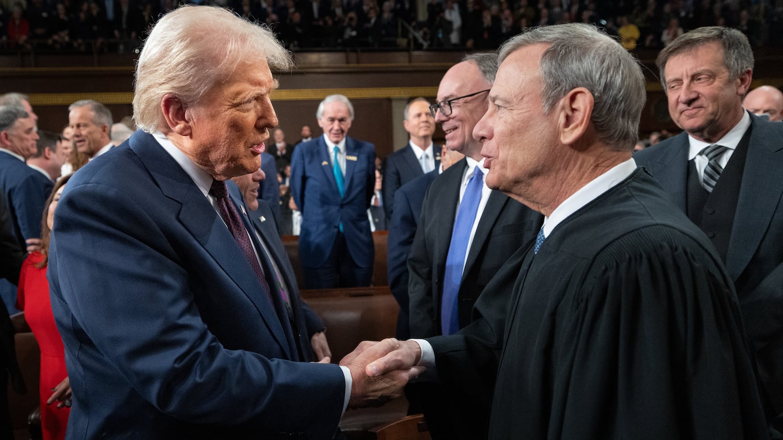 Donald Trump and John Roberts.