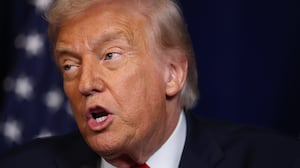 President Donald Trump at his Mar-a-Lago club on December 29, 2025 in Palm Beach, Florida.