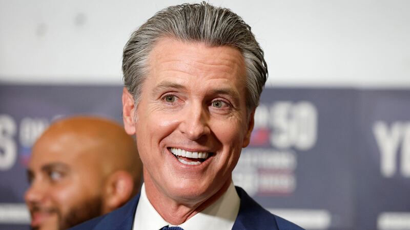 California Governor Gavin Newsom speaks after he and other lawmakers signed the "Election Rigging Response Act" in Sacramento, California, U.S., August 21, 2025. REUTERS/Fred Greaves