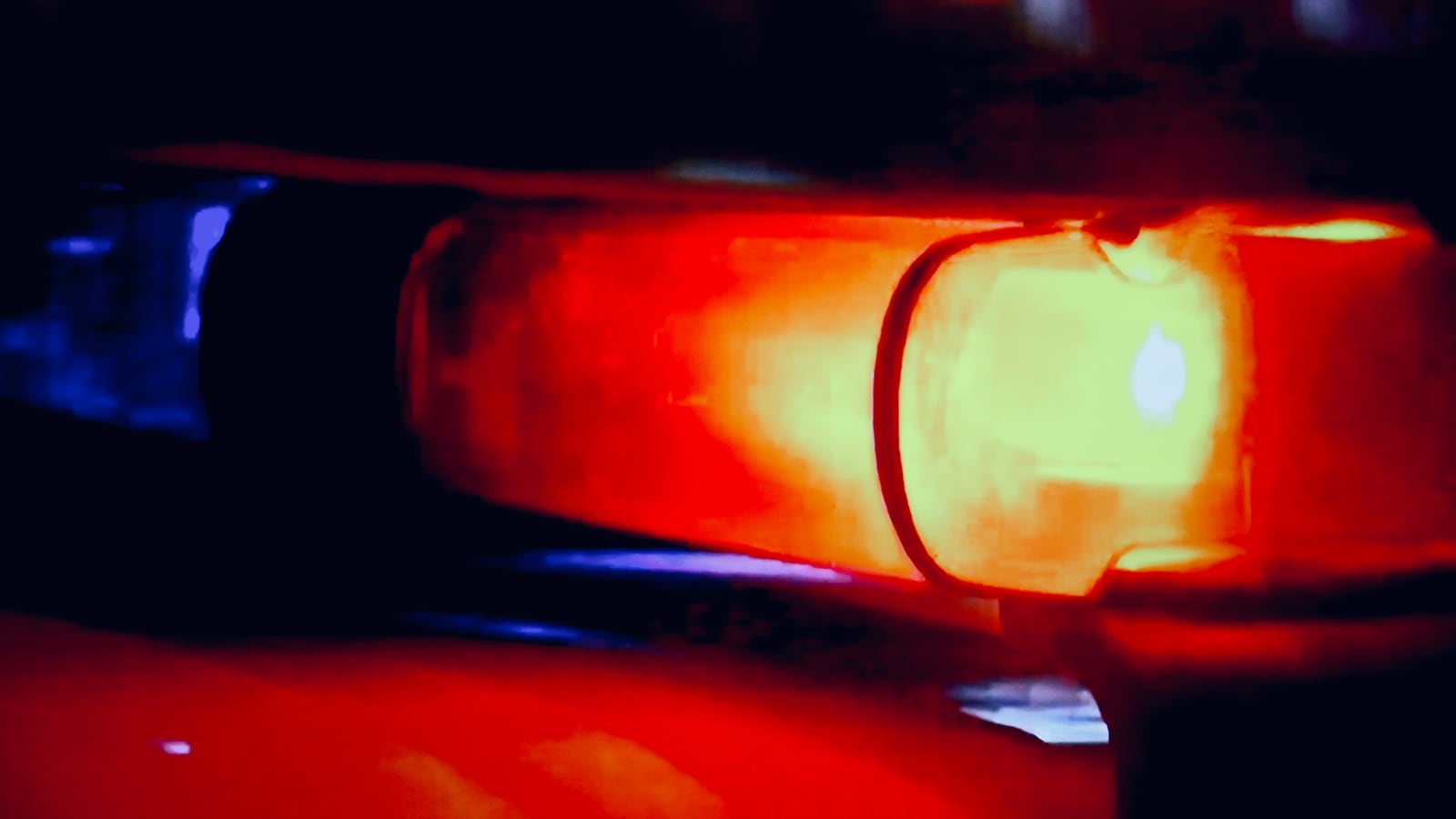 Police car with emergency lights