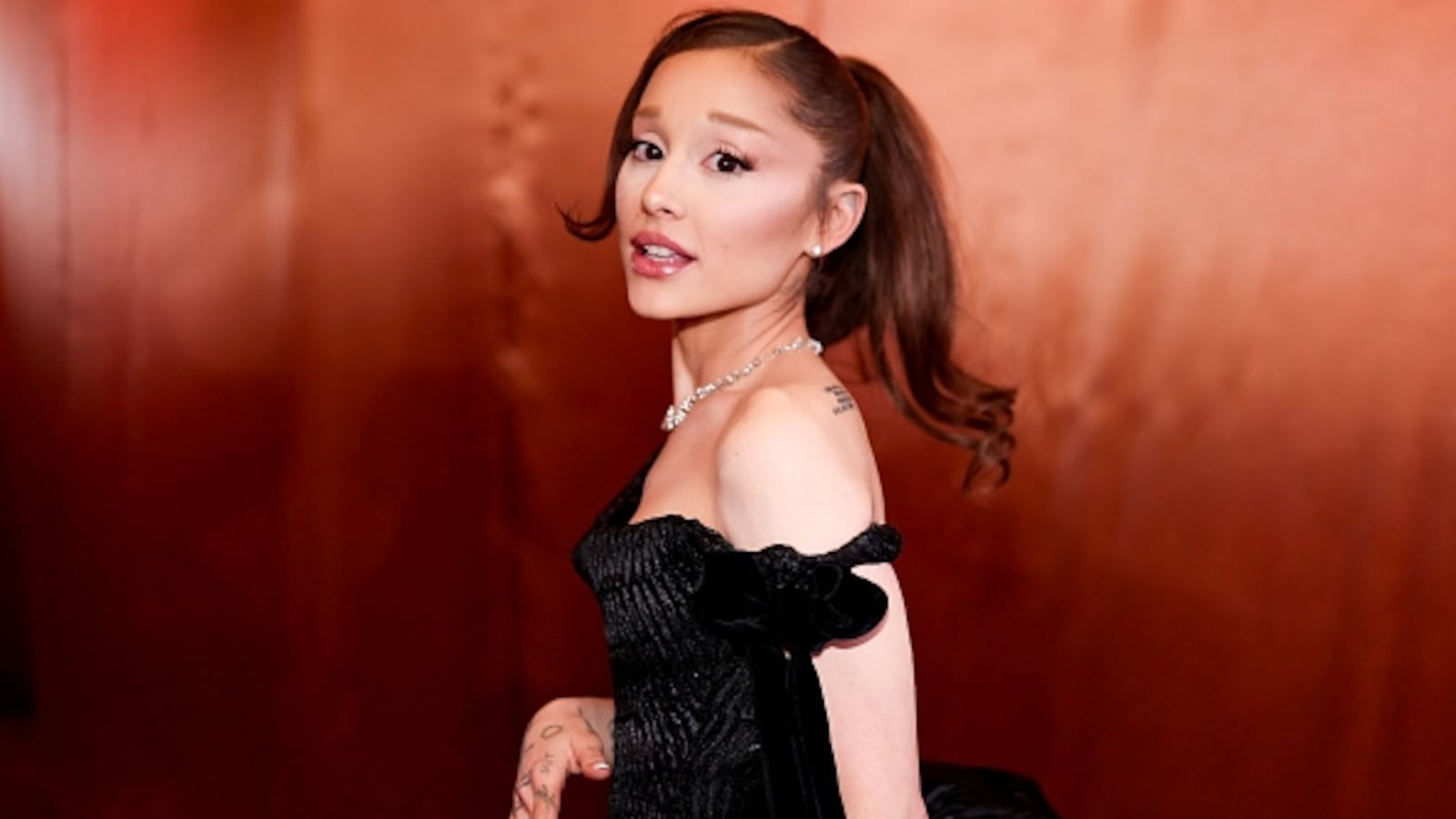 Ariana Grande at the 83rd Annual Golden Globes held at The Beverly Hilton on January 11, 2026 in Beverly Hills, California. (Photo by Christopher Polk/2026GG/Penske Media via Getty Images)