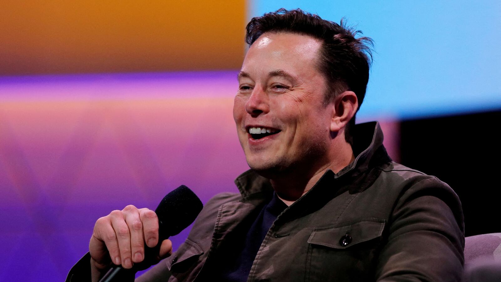 Elon Musk speaks during a conversation with game designer Todd Howard (not pictured) at the E3 gaming convention in Los Angeles, California, June 13, 2019.