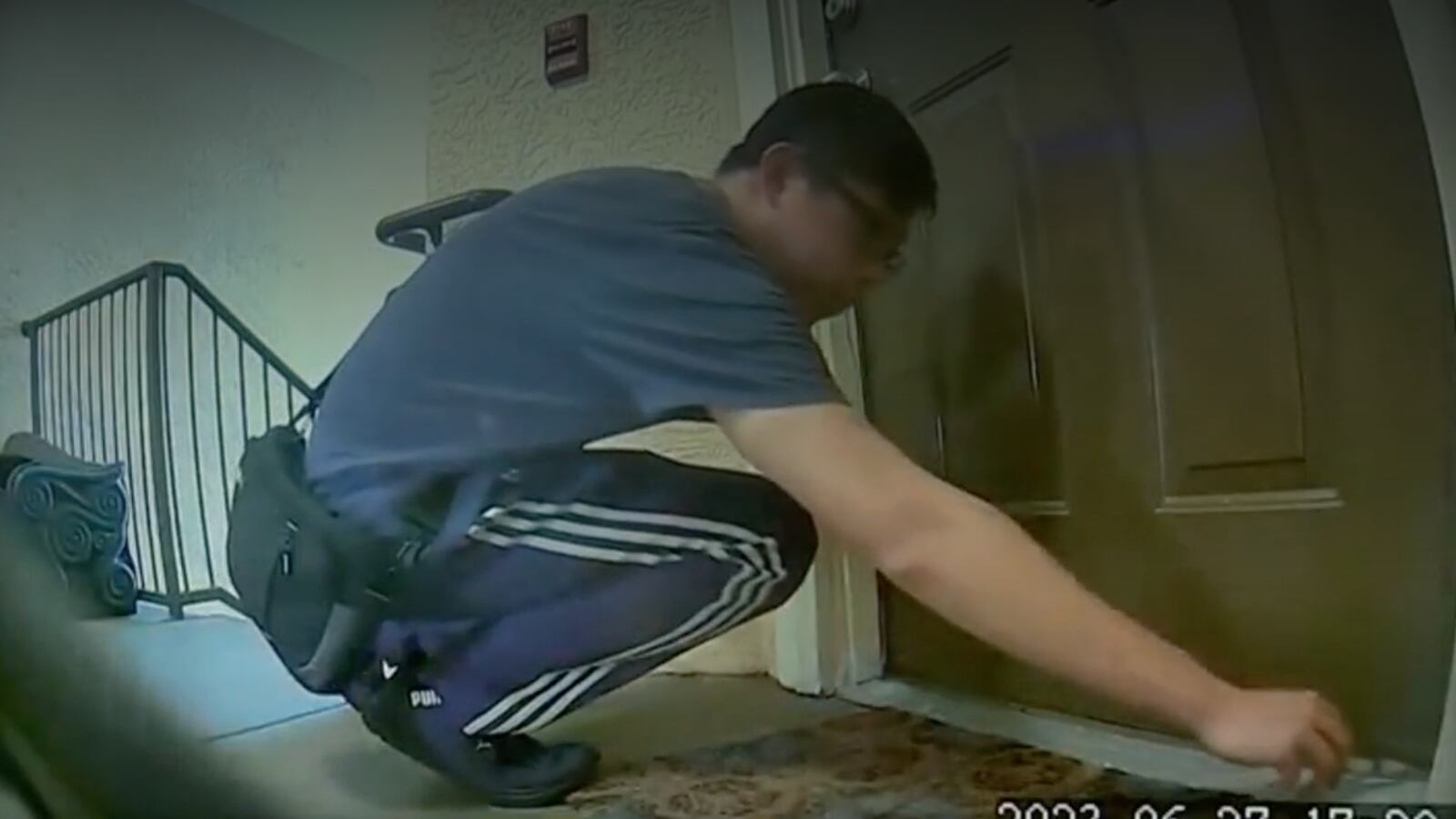 Florida chemistry student Xuming Li allegedly caught injecting a chemical agent under Umar Abdullah’s door in Tampa.