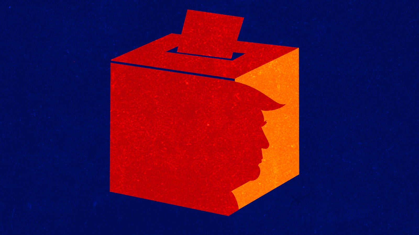 Donald Trump, ballot box illustration, illo
