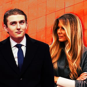 Barron Trump and Melania Trump