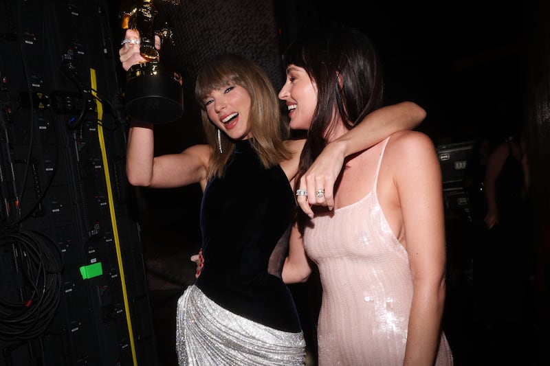 Taylor Swift and Dakota Johnson at The 2026 MTV Video Music Awards (VMAs), broadcasting live from the Peacock Theater on Sunday, September 27, 2026 on the CBS Television Network, and streaming live and on demand on Paramount+*.