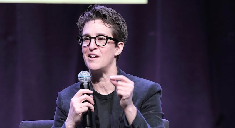 NEW YORK, NEW YORK - OCTOBER 27: Rachel Maddow is seen in conversation with David Remnick during the The 2024 New Yorker Festival at Webster Hall on October 27, 2024 in New York City. (Photo by Craig Barritt/Getty Images for The New Yorker)