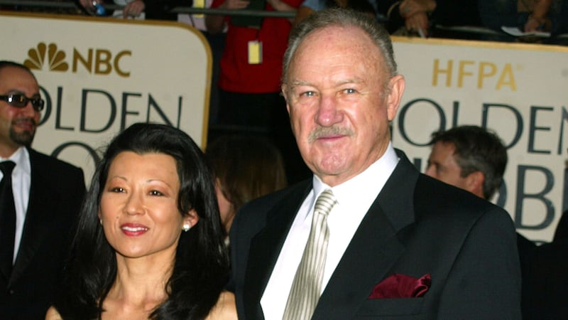Gene Hackman & wife Betsy Arakawa during The 60th Annual Golden Globe Awards - Arrivals at The Beverly Hilton Hotel in Beverly Hills, California, United States.