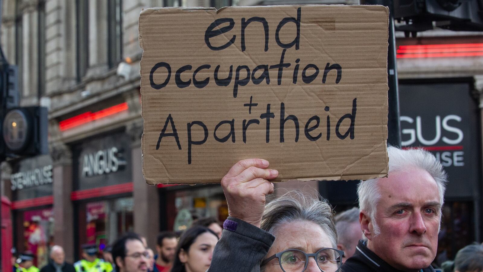 Metropolitan Police arrested seven people during a protest in London.