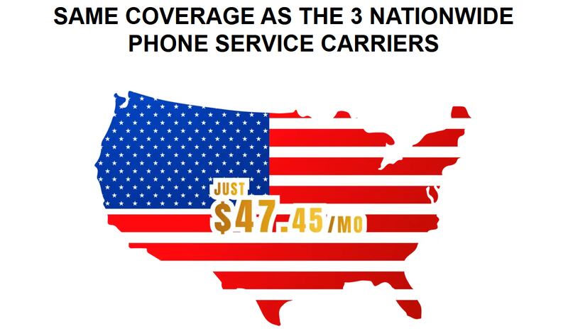 Trumnp Mobile promised customers unlimited data and minutes for $47.45, a reference to the president’s two terms.