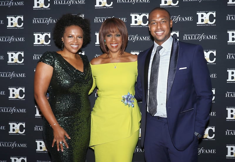 Gayle King with her two children, Kirby Bumpus and William Bumpus Jr.