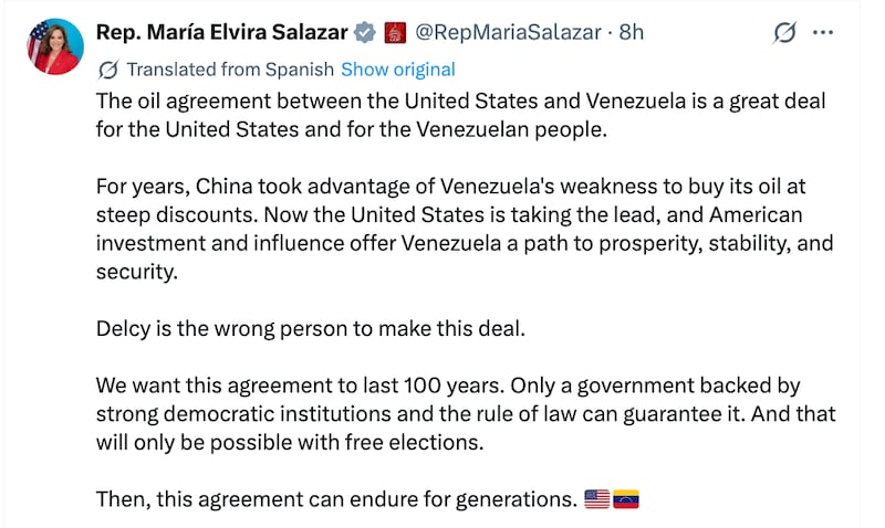 Congresswoman has a change of heart.