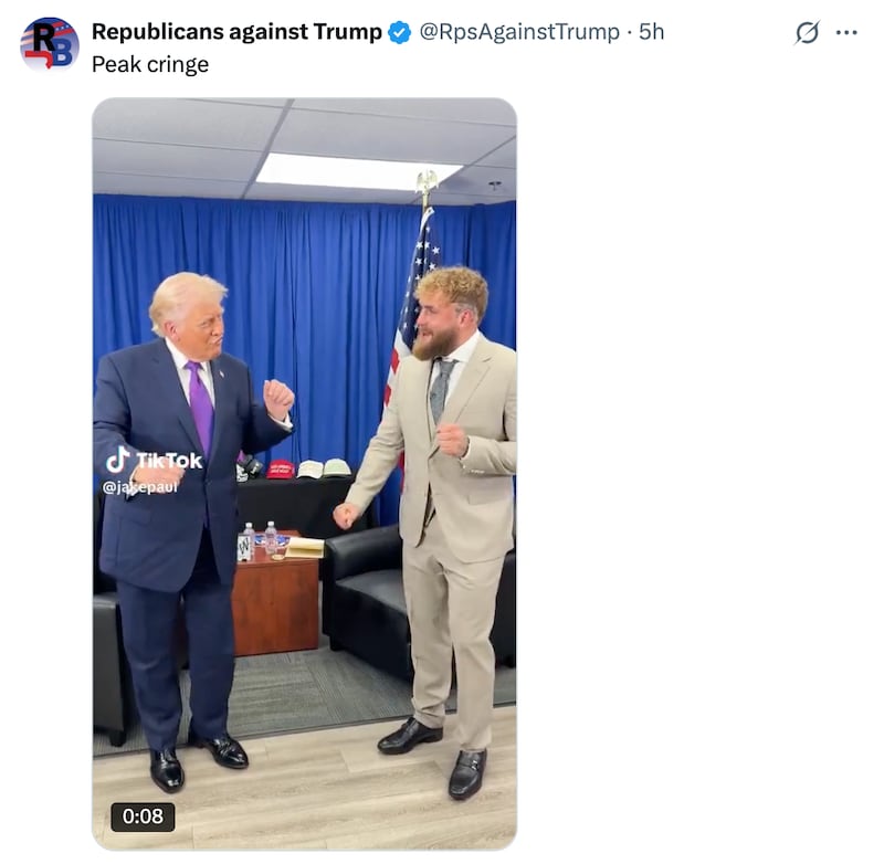 Republicans find Trump's dancing cringe.