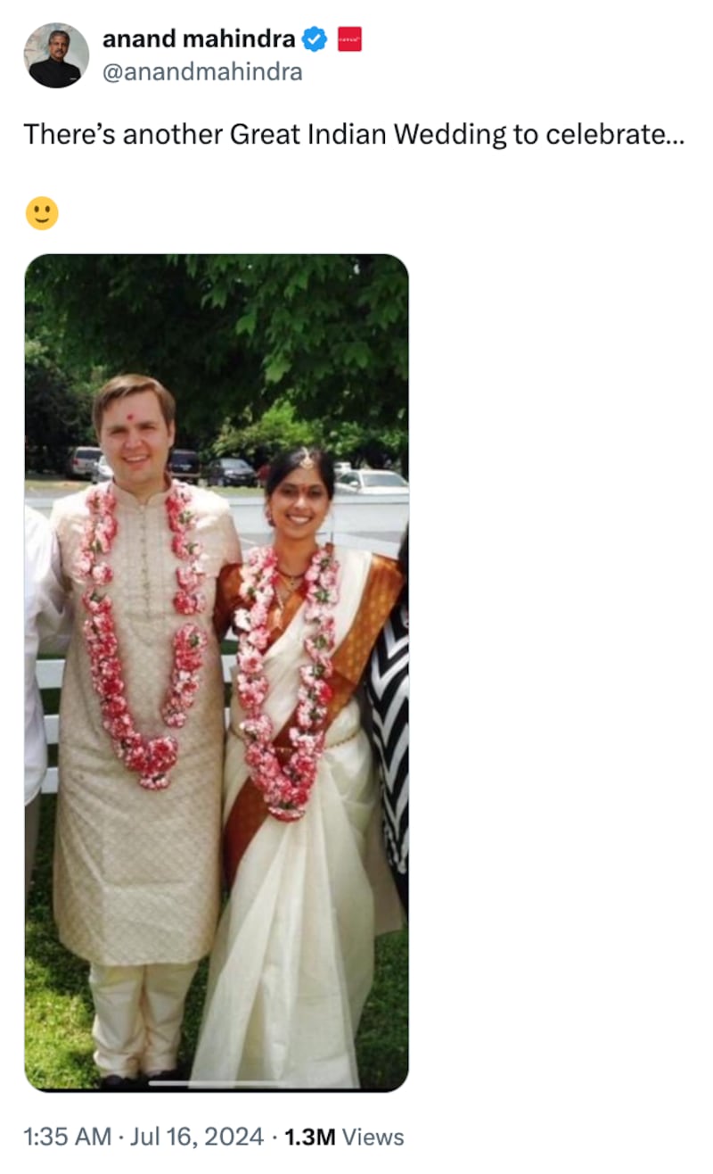 usha vance jd vance wedding
