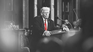 Donald Trump during the State of the Union address