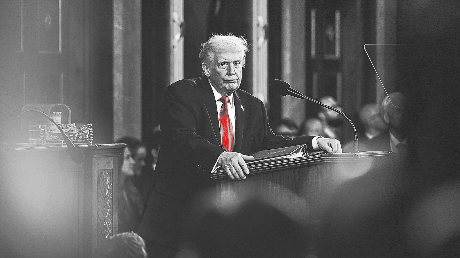 Donald Trump during the State of the Union address