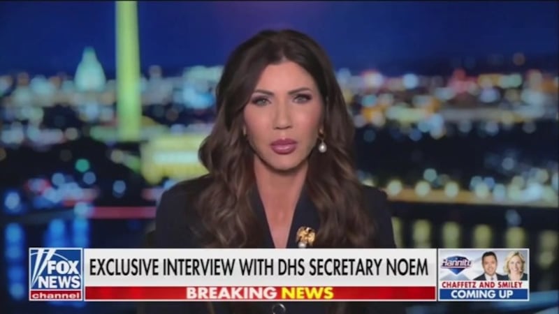 Noem even tried to blame the Biden administration for her failings.