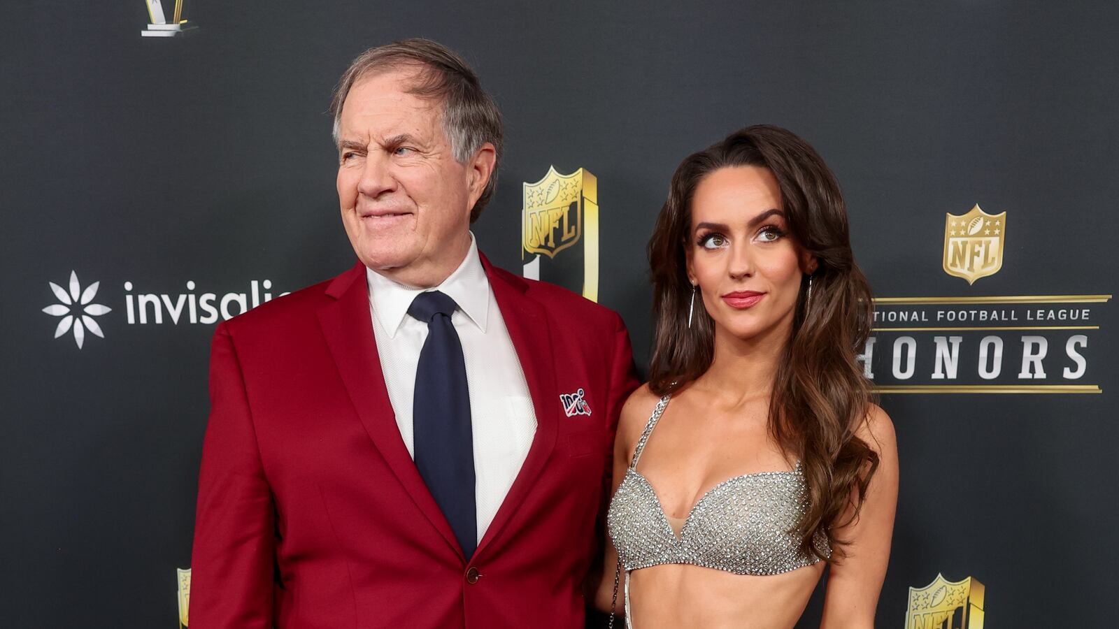 Bill Belichick and Jordon Hudson.