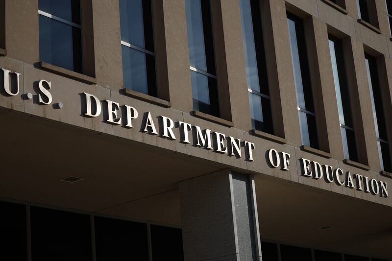 The headquarters of the Department of Education are shown March 12, 2025 in Washington, DC.